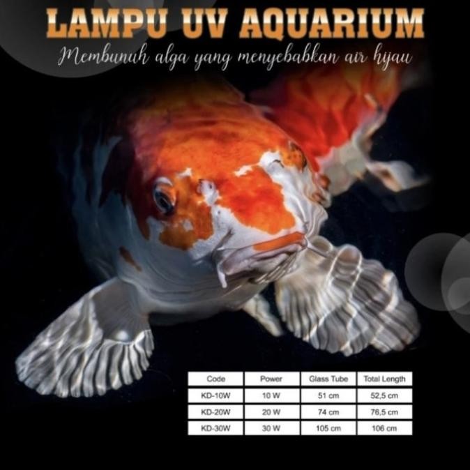 Lampu Uv Kolam Ikan Koi Anti Lumut Kandila Uv 30 Watt Uv Aquarium