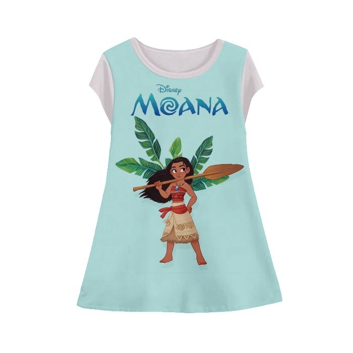 Baju Dress Anak Perempuan Moana v2 Tunik Anak Wanita Moana-2 Umur 1-12 Tahun
