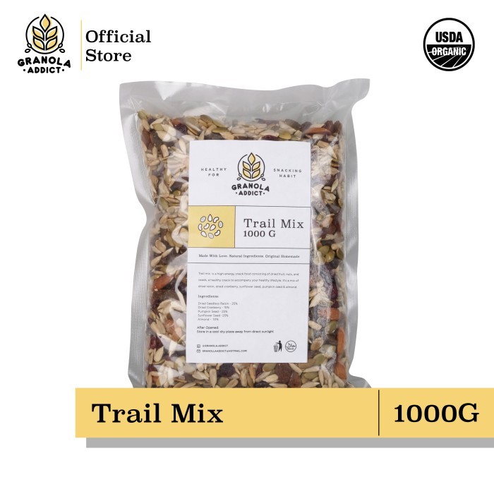 

Terlaris Trail Mix (Sunflower, Pumpkin Seeds, Almond, Raisin, Cranberry) 1000G SALE