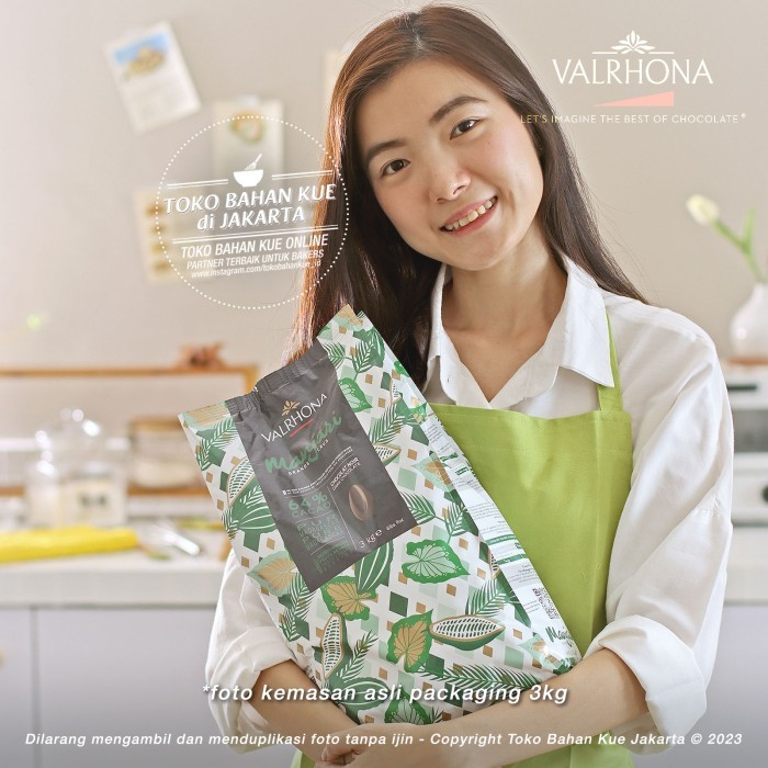 

Valrhona Manjari 64% Dark Chocolate 3Kg Sak Couverture Cokelat Cocoa