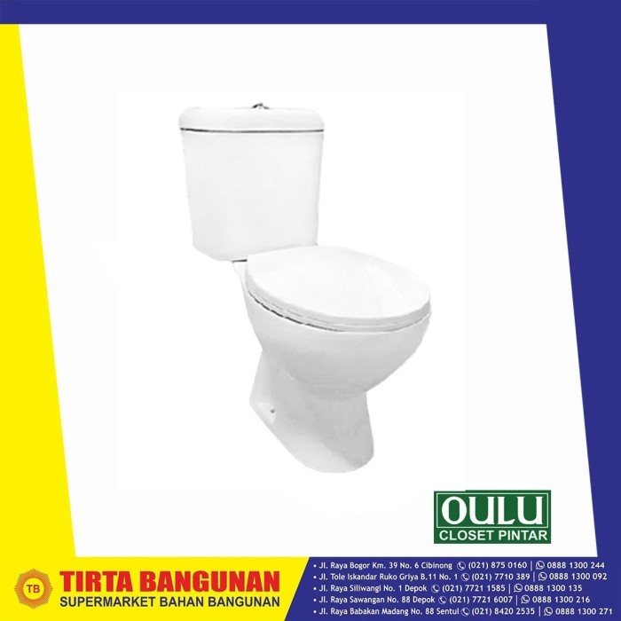 Oulu C433 Closet Duduk / Toilet Duduk / Closet Two Piece Putih