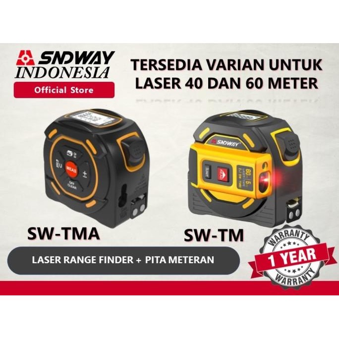 SNDWAY Laser Distance 60M TM60 Meteran Laser Dan Pita Meteran ,