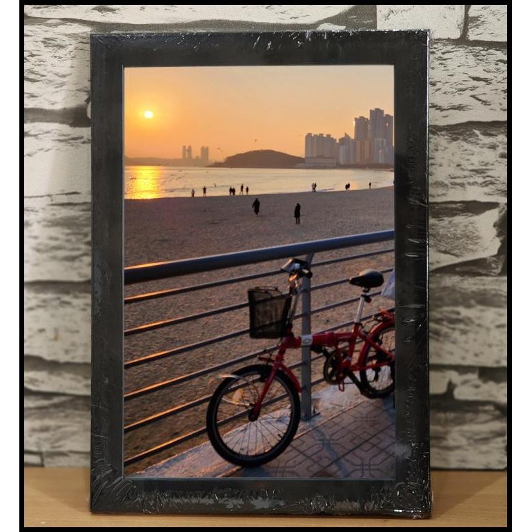 Frame Foto Kayu Minimalis 10Rj Black - Bingkai Foto 20X30Cm Hitam