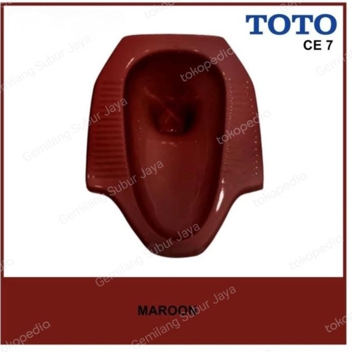 Closet Jongkok Toto C7 Warna Merah Maroon / Jongkok Toto Maroon  Ready