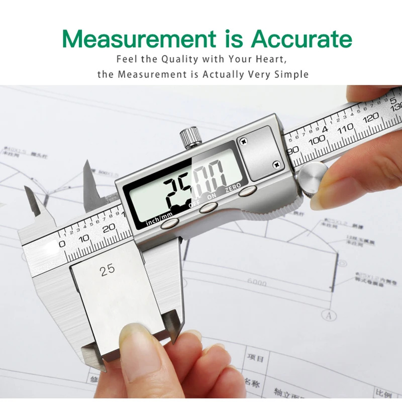 

Jangka Sorong Digital Stainless Steel Caliper 0-150mm - SH20 - Silver | Micrometer