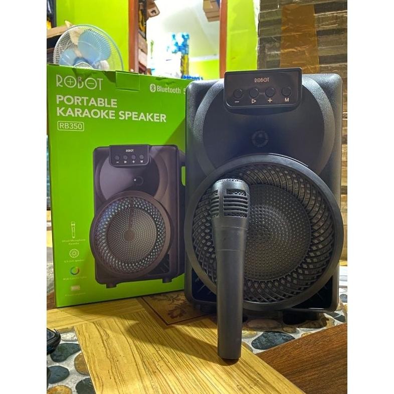 TERLARIS [ SPK RB350 ]- SALON SOUND SPEAKER SPEKER ROBOT RB350 SPEAKER PORTABEL  BLUETOOTH 5.3 KARAO