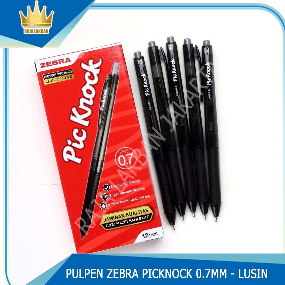 

Pulpen Klik Zebra Picknock 0.7 mm / Hitam/ Biru