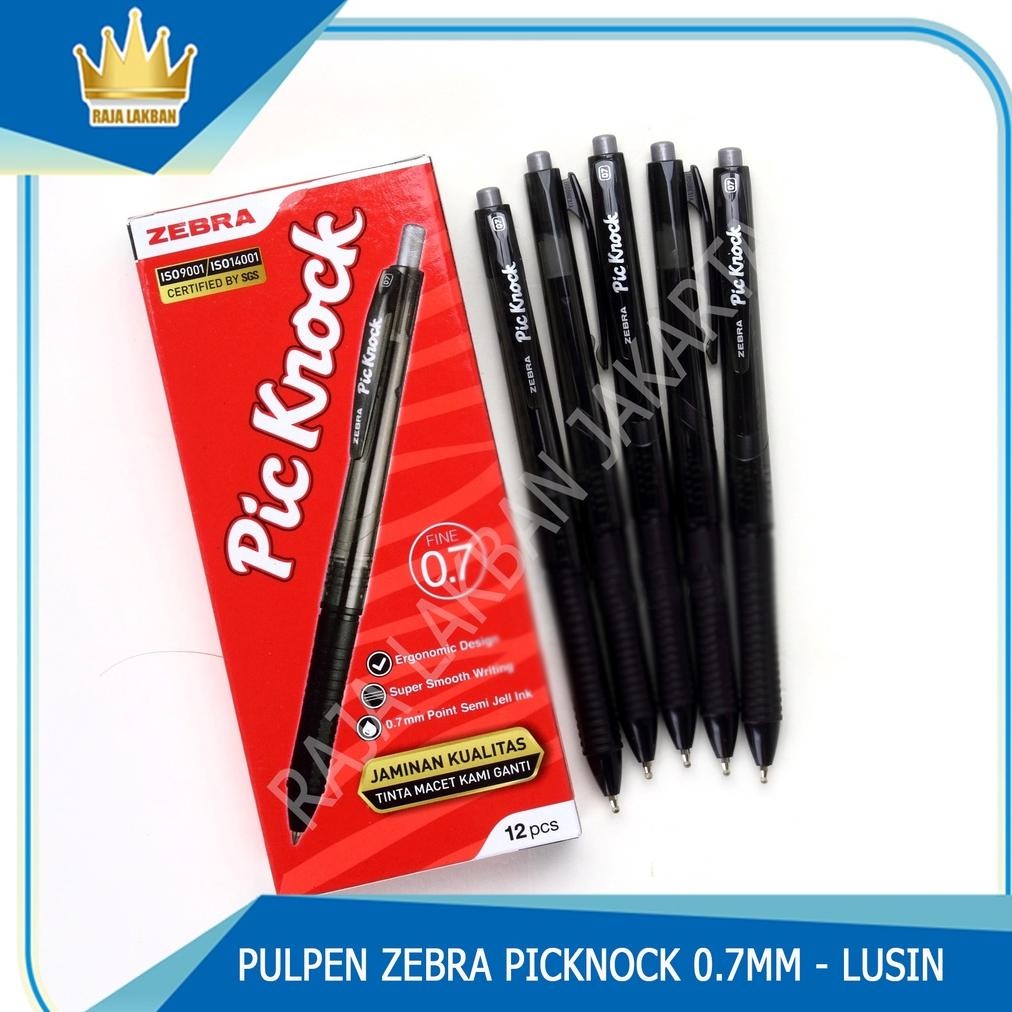 

Pulpen Klik Zebra Picknock 0.7 mm / Hitam/ Biru