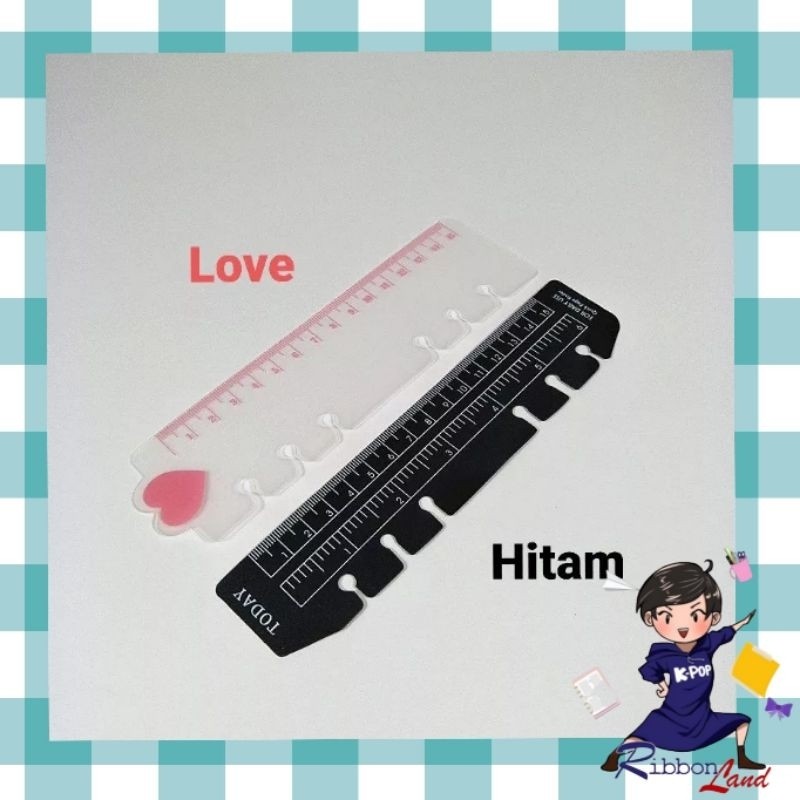 

Penggaris/Pembatas Binder A6 / A5 Motif Putih / Hitam / Love Pink