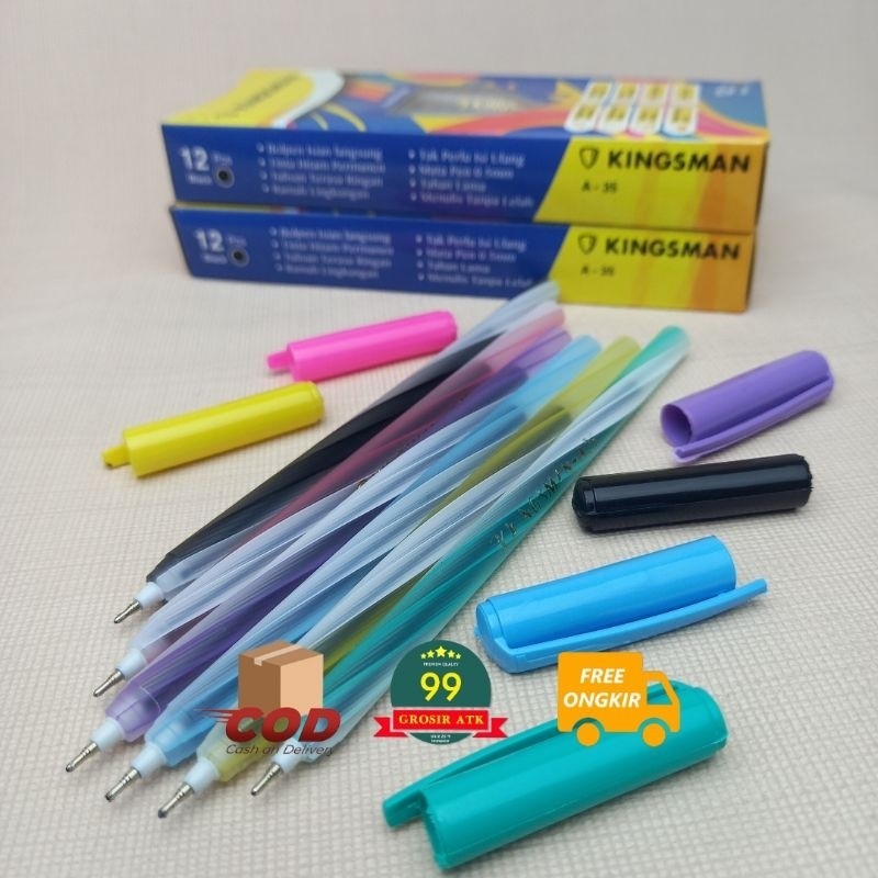 

Pulpen KINGSMAN/Pulpen Ulir/Pena/Alat tulis/Bolpoin