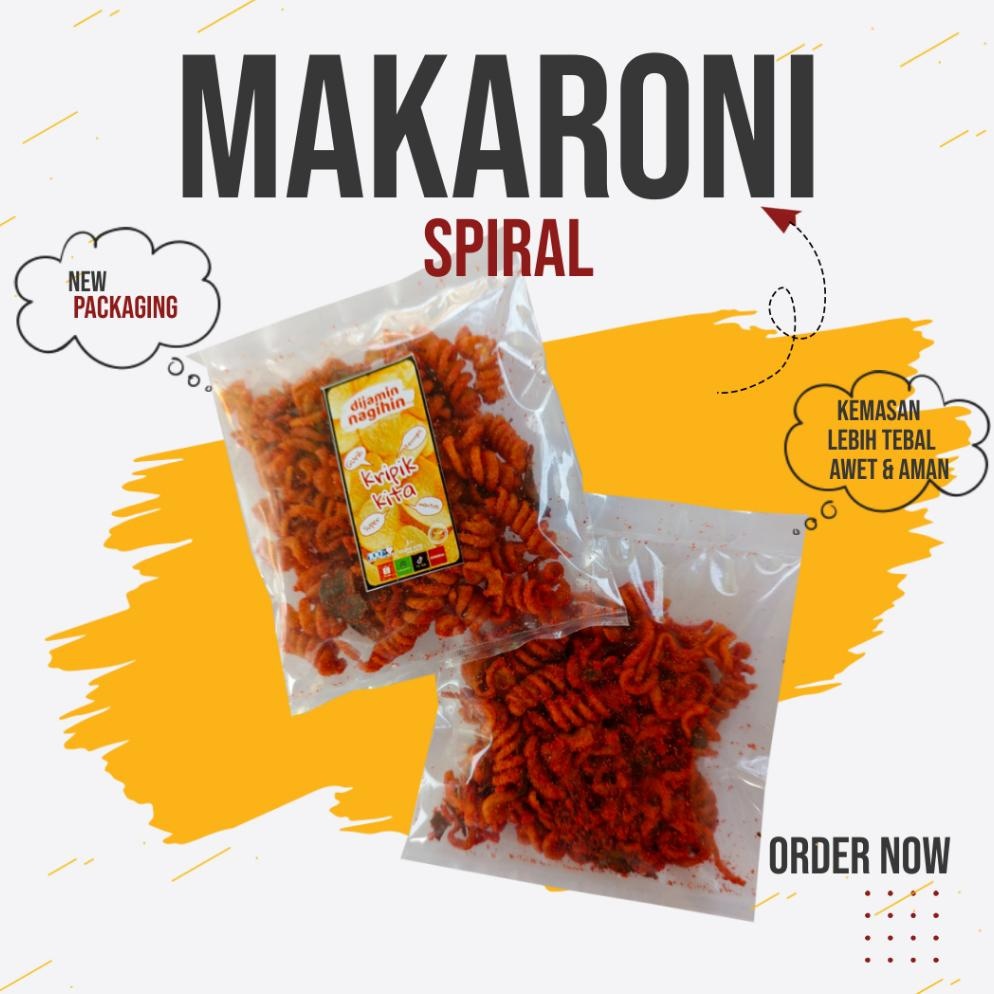 

MAKARONI SPIRAL 25GRAM KRIPIK KITA