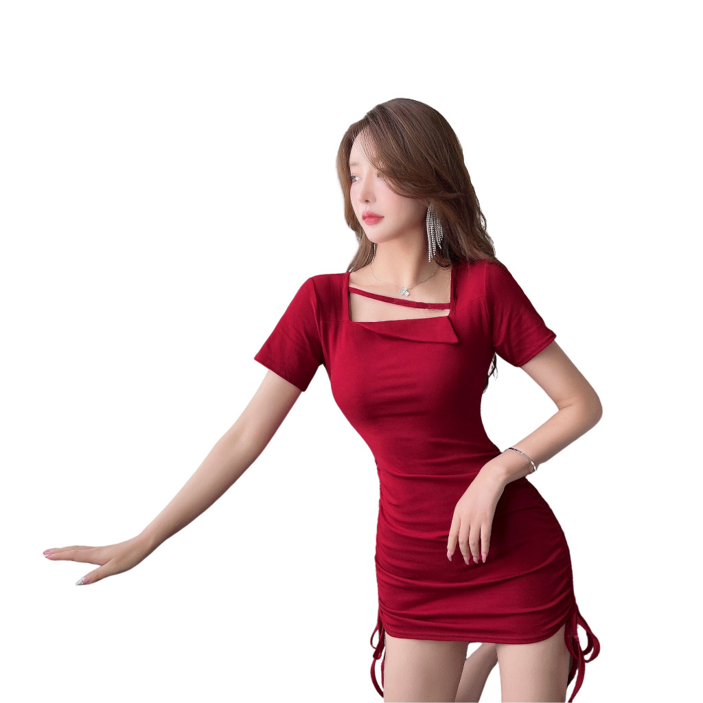 Baju Seksi Santai Dress Outfit Hengout Dress Mini Press Body Ketat Drass Slim Bodycon Elegan Bsju Wa