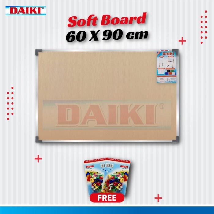 

Softboard / Cork board classic DAIKI gantung uk 60x90 cm