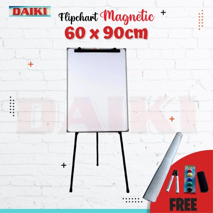 

TERBARU! Flipchart magnetic DAIKI Uk 60x90 Cm