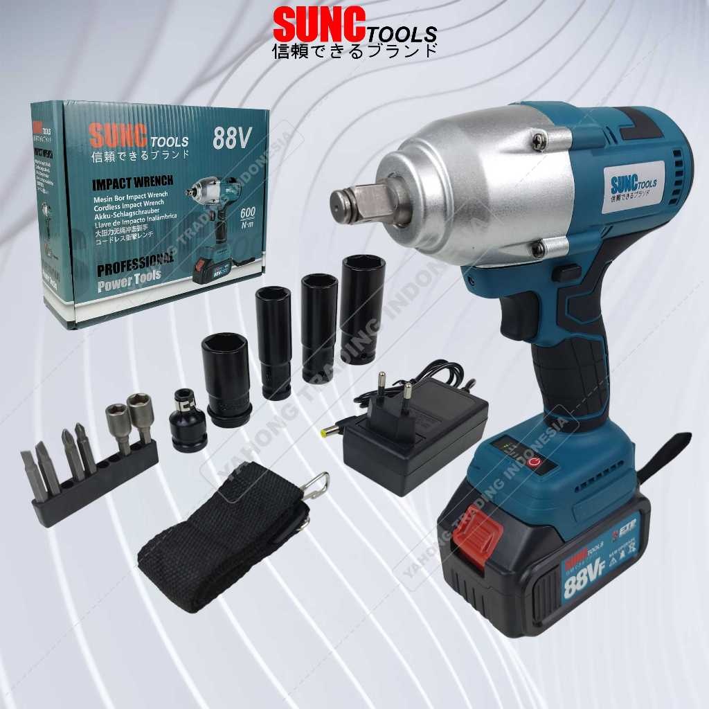 READY Mesin Impact Baterai Torsi Besar Cordless Impact Wrench BRUSHLESS 88V 88VF SUNC TOOLS