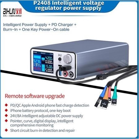 POWER SUPPLY JC AIXUN P2408 24V 8A DISPLAY GRAFIK ANALOG DIGITAL