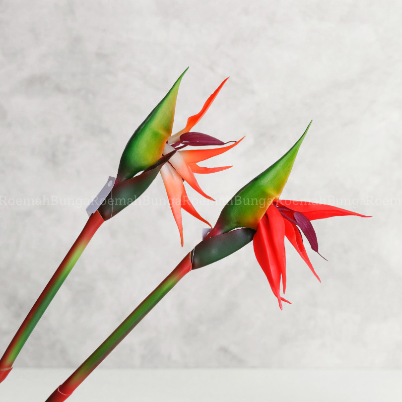 Bird of Paradise Real Touch Artificial / Bunga Tropikal Cendrawasih Artifisial Premium [FL075]