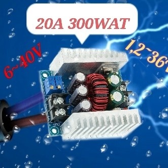 STEP DOWN 20A 300W DC TO DC BOOST BUCK CONVERTER VOLTAGE ADJUST CC CV