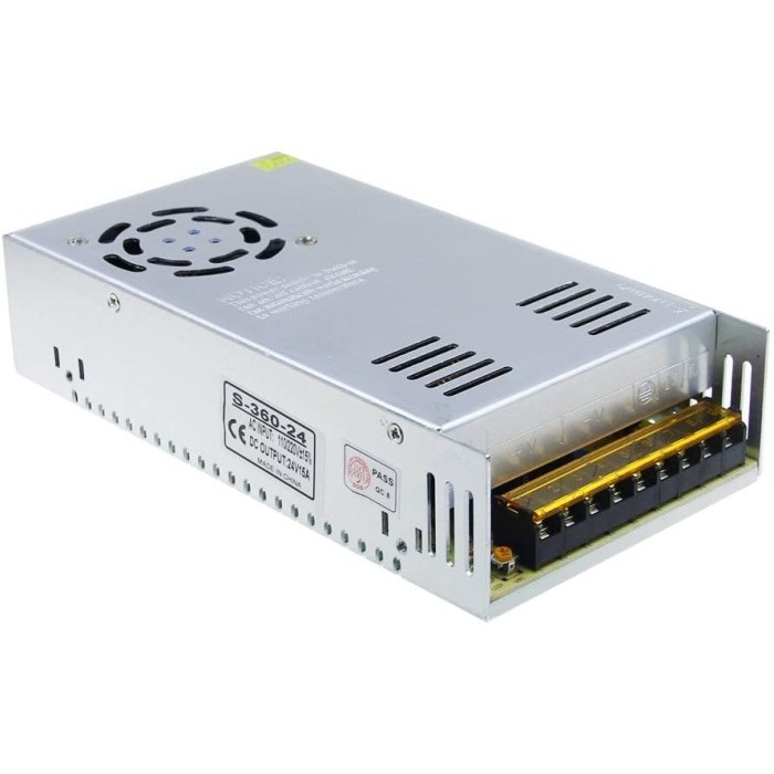 POWER SUPPLY ADAPTOR JARING PSU SWITCHING LED 24V 15A 24 V 15 A KIPAS