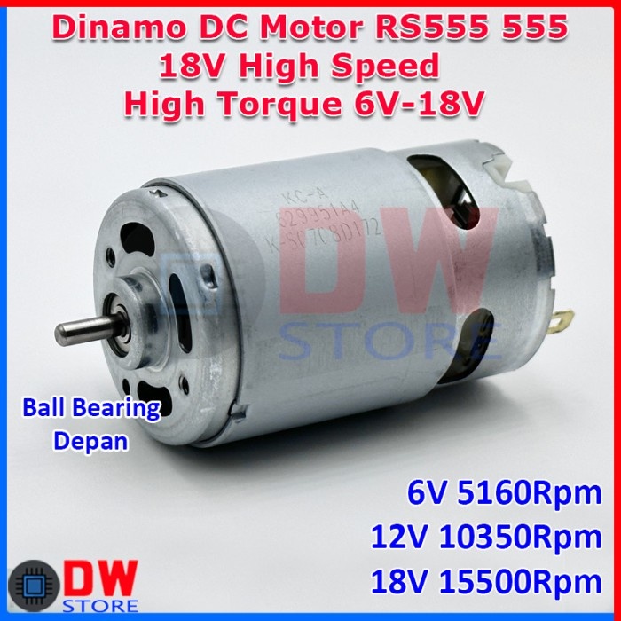 DINAMO MOTOR OBENG BOR BATERAI CORDLESS RS555 555 RS-550 DC 18V 6V-18V