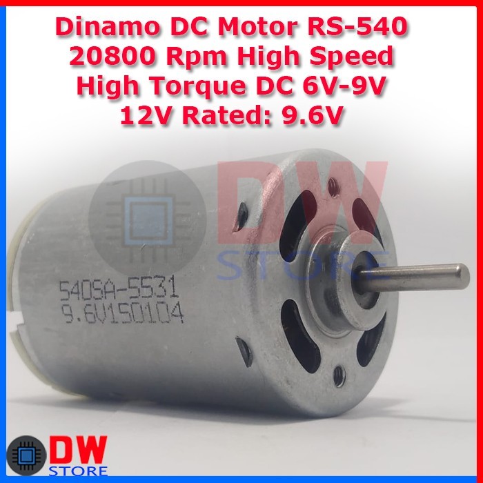 DINAMO DC MOTOR RS540 RS 540 20800 RPM HIGH SPEED TORQUE DC 6V-9V