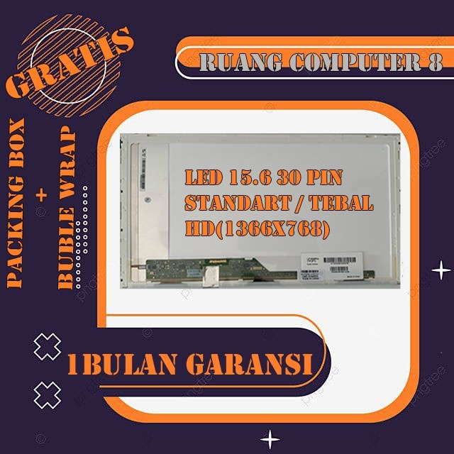 LED LCD LAYAR 15.6 30 PIN TEBAL LEN T540P E540 L540