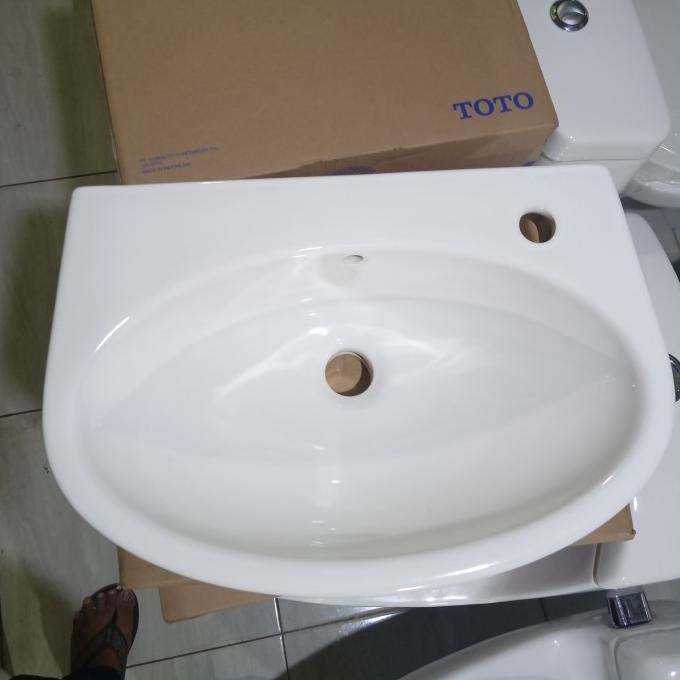 Wastafel Cuci Tangan Toto Lw246Jw Fullset / Bak Cuci Tangan Toto  Ready