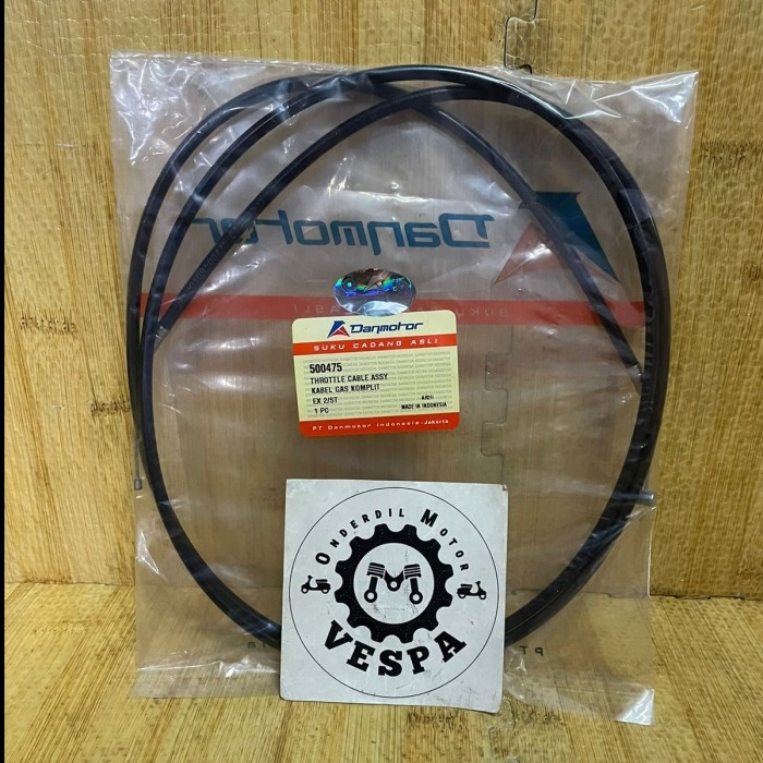 KABEL GAS / TALI GAS LUAR DALAM VESPA EXCLUSIVE, EXCEL - DANMOTOR