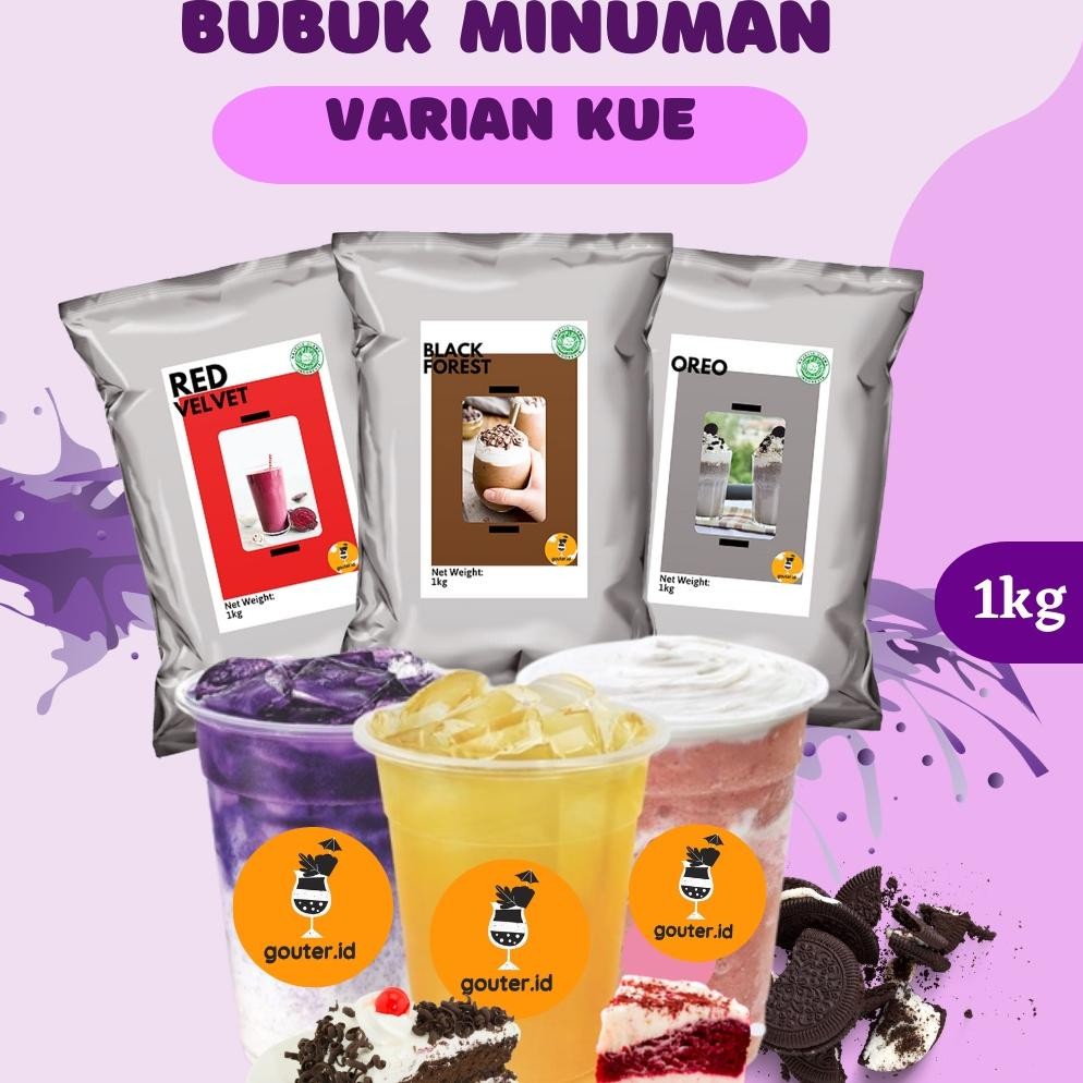 

BUBUK MINUMAN RASA KUE 1KG / SERBUK MINUMAN ANEKA RASA / POWDER MINUMAN / MINUMAN KEKINIAN BOBA