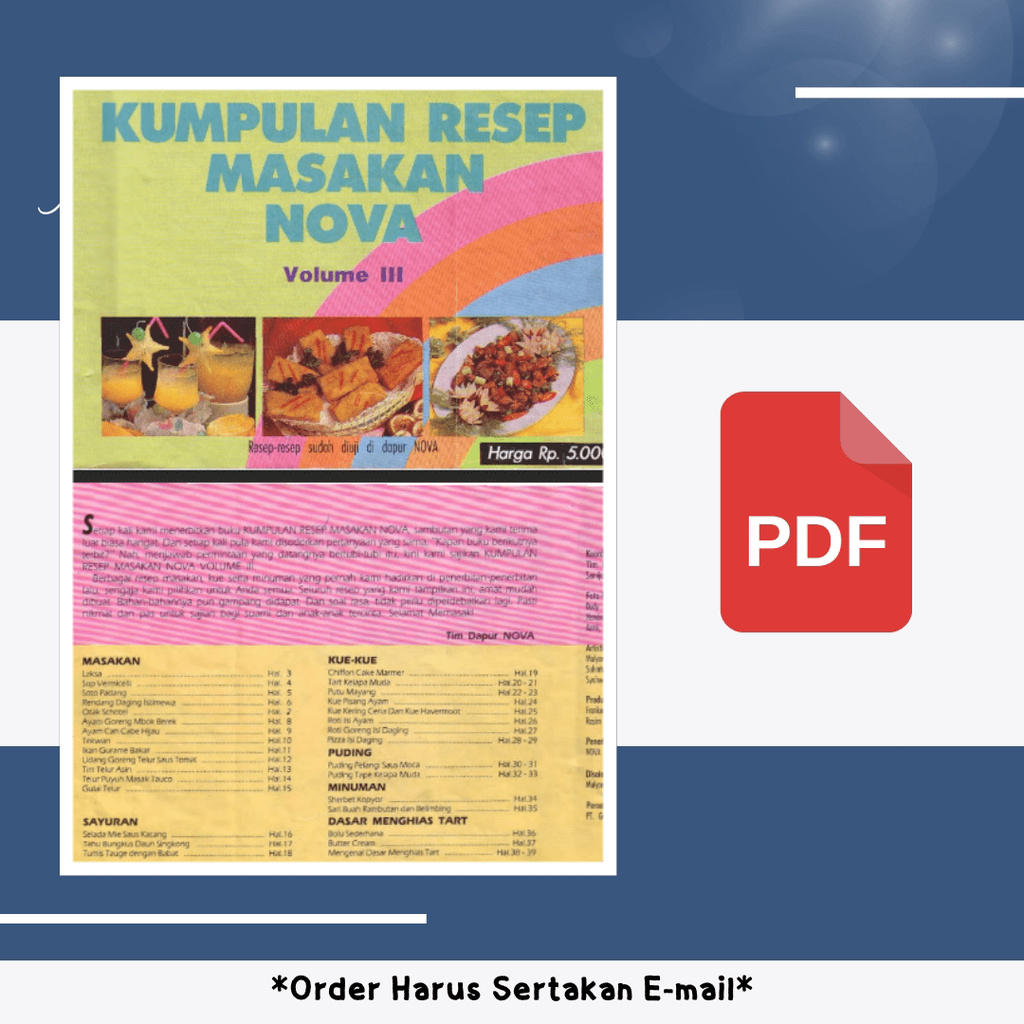 

401. KUMPULAN RESEP MASAKAN NOVA VOLUME III - [-]