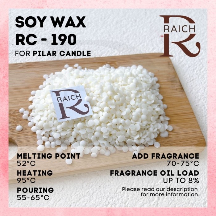 Lilin - 1Kg Raw Soy Wax Pillar Pellet Wax Bahan Scented Candle / Lilin Kedelai
