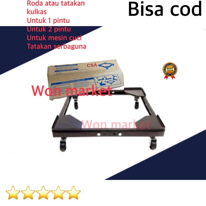 RODA KULKAS 1 PINTU DAN 2 PINTU TATAKAN SERBAGUNA KAKI KULKAS