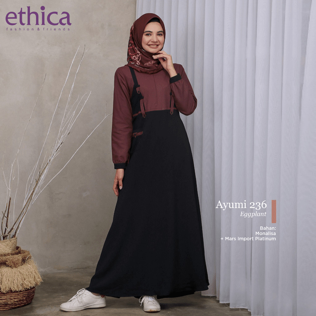ETHICA | HOMEYDRESS GAMIS DAILWEAR AYUMI 236 EGGPLANT D40P