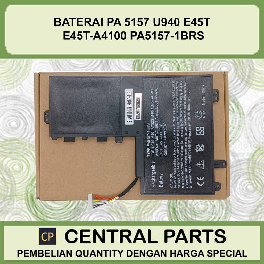 Baterai Toshiba U940 E45T E45T-A4100 PA5157-1BRS