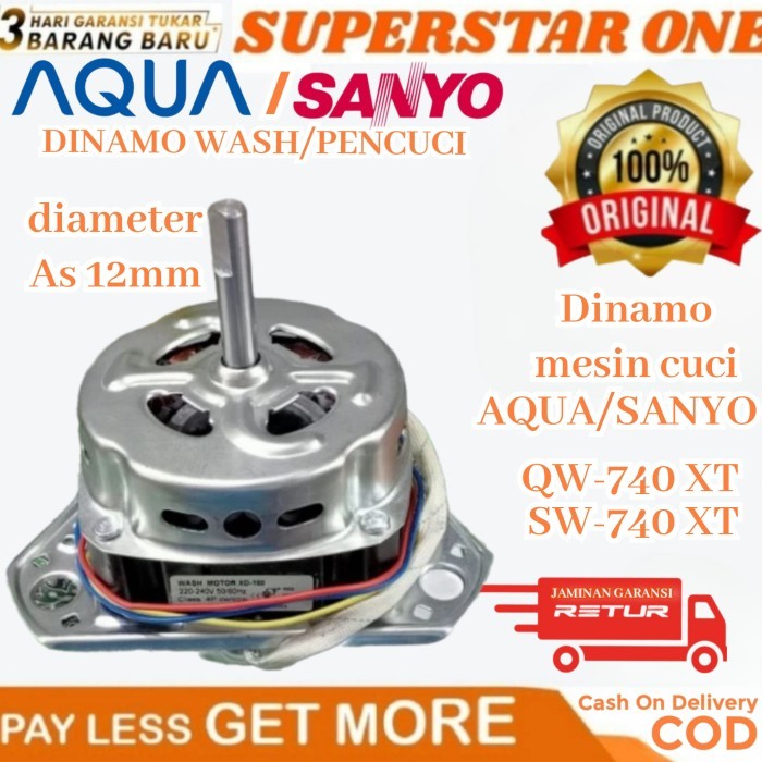 DINAMO MESIN CUCI SANYO/AQUA QW-740 XT/SW-740 XT WASH/PENCUCI