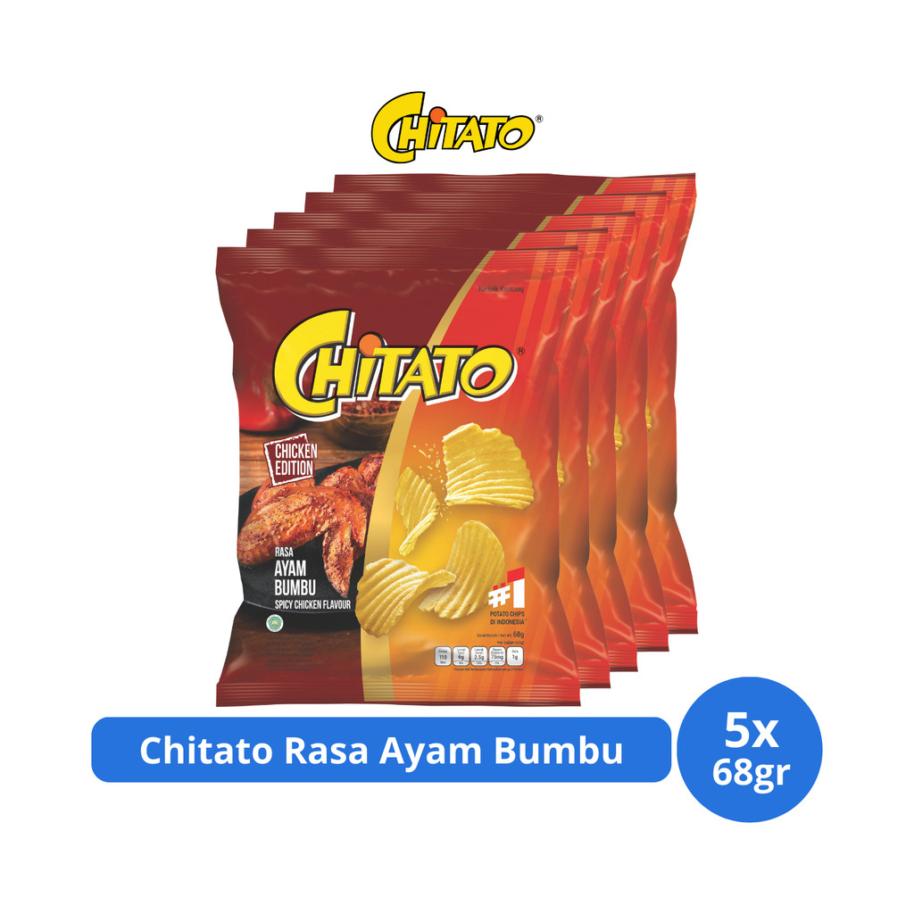 

Chitato Keripik Kentang Rasa Ayam Bumbu 68gr x 5 pcs