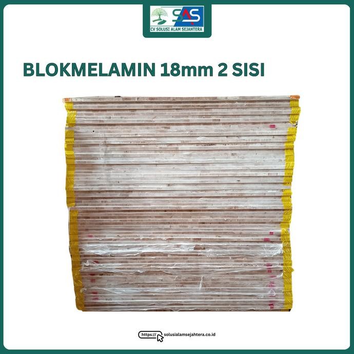 Triplek Block Melamin 18Mm Dua Muka / Blockmin