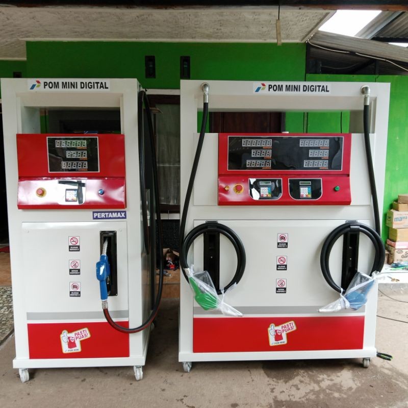 BEST SELLER- Mesin Pertamini Unit Pom Mini 2 Nozzle Digital Model Portabel Drum 210x2 Liter