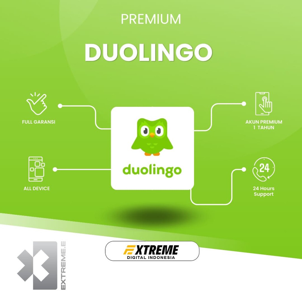 Duolingo Super 1 Tahun - Belajar Bahasa Aplikasi