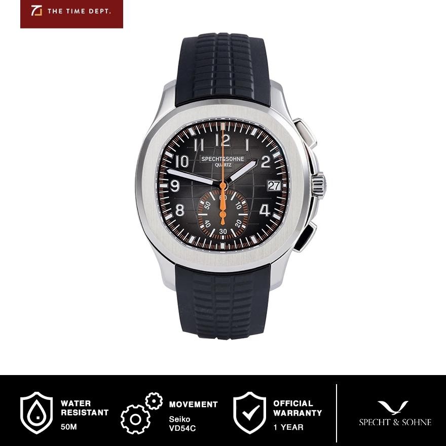 panstarz- specht & sohne sp6-2 aquanaut hitam chronograph homage jam tangan pria seiko quartz moveme