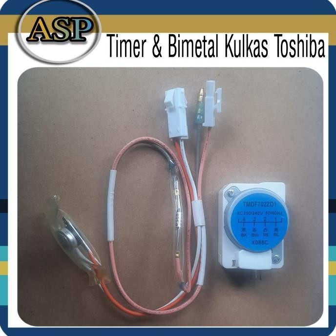 TIMER BIMETAL DEFROST PIUS KULKAS TOSHIBA 2 PINTU SET RESTOCK