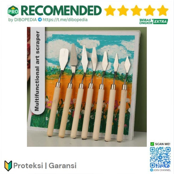 

Seka - Pisau Palet Lukis Cat Akrilik Painting Scraper Knife 7 Pcs