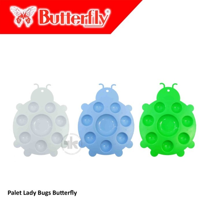 

Seka - Palet Lady Bugs Butterfly - Tempat Cat Air Lukis Anak