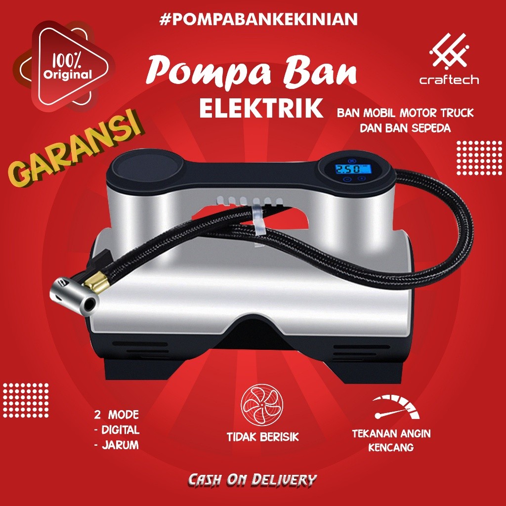 READY STOCK- Kompresor 12v digital mini untuk pompa ban mobil 35 LPM