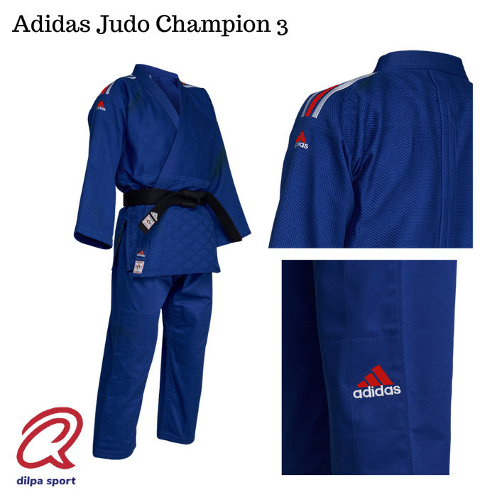 Baju Beladiri Judo Gi Adidas Champion III IJF Biru