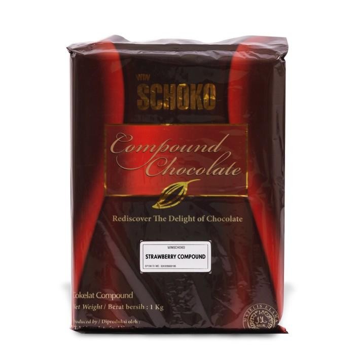 

SCHOKO Strawberry Compound Block - 1 Kg / Coklat Batangan Kualitas Terbaik