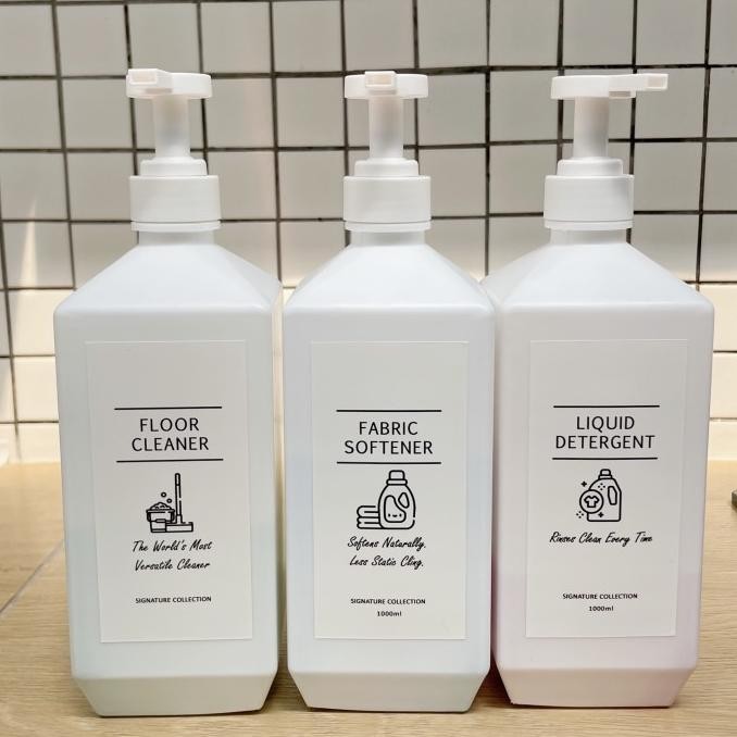 Botol 1000ml Refill Kosong Pump Tempat Sabun Cuci Piring Pel Pewangi
