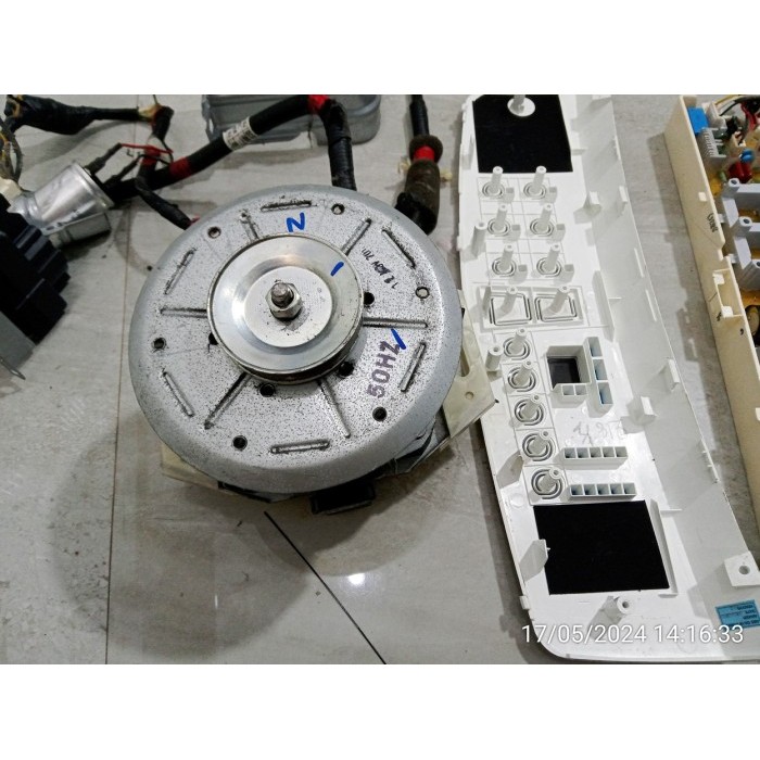DINAMO SECOND MESIN CUCI SAMSUNG DIAMOND DRUM PLUS CONTROL PANEL DAN CAPACITOR SPARE PART SET