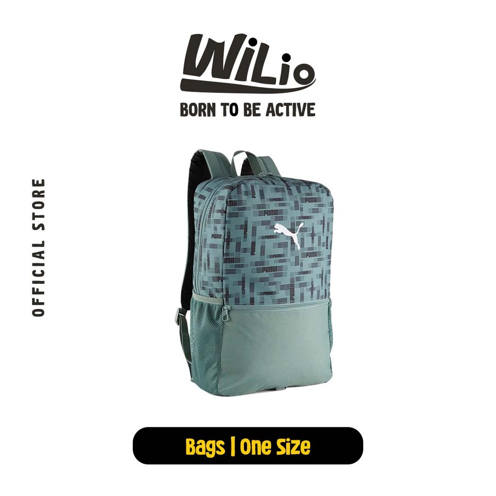 PUMA Beta Backpack Eucalyptus-Logo Pixel 07951105 - Tas Anak (Hijau)