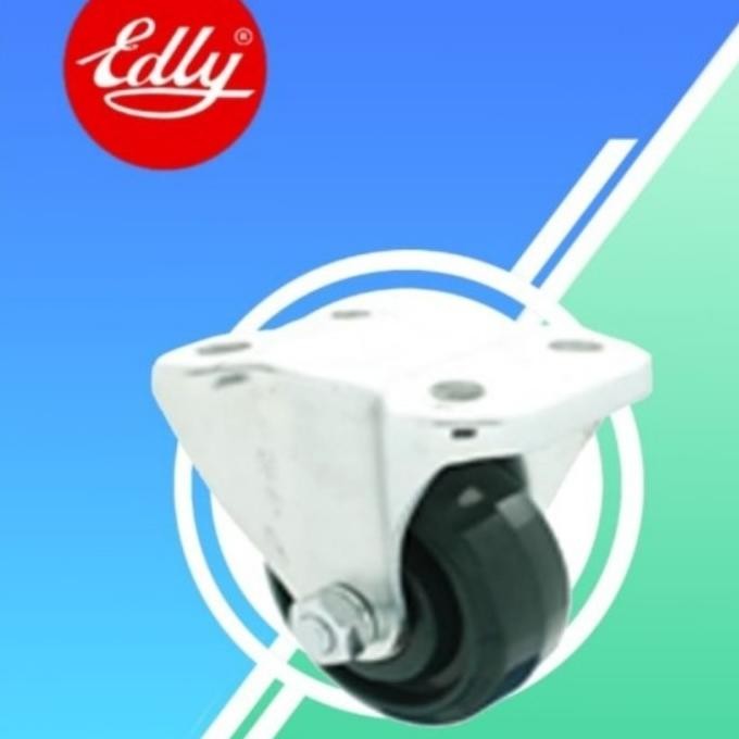 [ Aa ] Roda Medium Heavy Edly Pk-75 Polyurethene 3 Inch, Mati, 240Kg